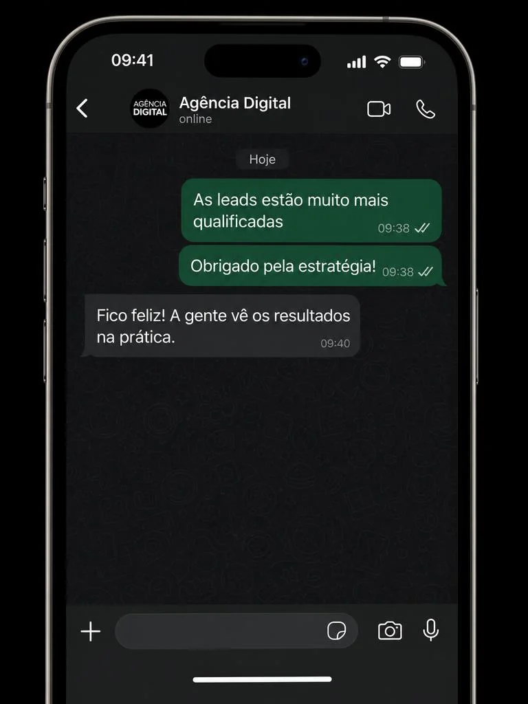 Print de conversa no WhatsApp com o cliente Studio Alta